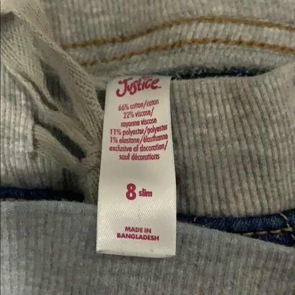 Justice Girls size 8 slim shorts - Picture 3 of 3